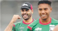  ?? Picture: GETTY ?? ON MEND: Greg Inglis at a Rabbitohs training session.