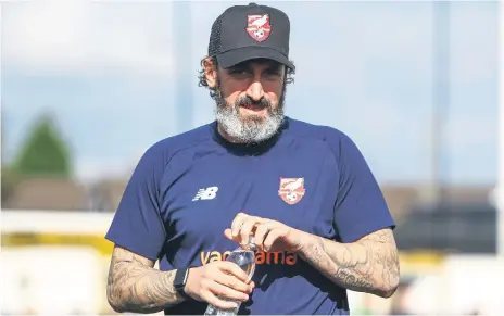  ?? PHOTO BY ZACH FORSTER ?? Boro boss Jono Greening has his sights sets on six or seven wins from the final 10 matches to kick-start their play-off hopes.