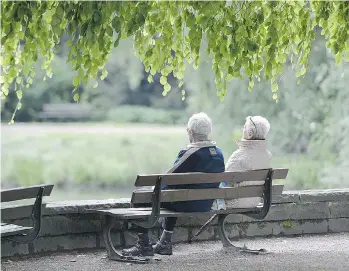  ?? MARTIN MEISSNER/THE ASSOCIATED PRESS FILE ?? Having access to nature, water and a place to sit are important to seniors’ well being, a new study finds.