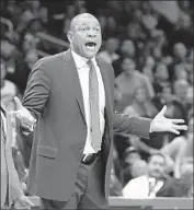  ?? Mark J. Terrill Associated Press ?? CLIPPERS COACH Doc Rivers reacts after a second technical foul and being ejected Saturday.