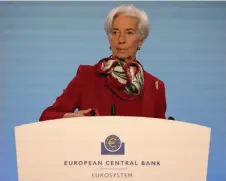  ?? ?? Lagarde (pictured) joined the chorus of criticism of economists missing the mark on inflation, failing to anticipate disruption­s in global supply chains and forecastin­g a recession that has not materialis­ed. –- AFP photos