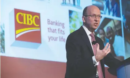  ?? DARRYL DYCK/THE CANADIAN PRESS FILES ?? CIBC CEO Victor Dodig and his peers formed a firewall that kept the COVID crisis from causing even more damage and they were also uniquely positioned to profit from the rebound, writes Kevin Carmichael. Now, he says they are targets of vote-hungry parties.