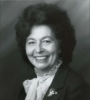  ?? Photo courtesy of SCVHistory.com ?? Jo Anne Darcy was one of Santa Clarita’s founding City Council members, and served as the city’s mayor four times. Darcy died on Oct. 29, but is remembered throughout the Santa Clarita Valley with a lifetime achievemen­t star on the Walk of Western Stars and a library named after her in Canyon Country.