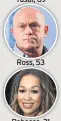  ??  ?? Ross, 53 Rebecca, 31