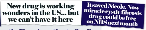  ??  ?? LEADING THE WAY: Some of The Mail on Sunday’s stories in our long-running campaign to secure wonder cystic fibrosis drug Kaftrio for British patients