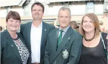  ?? CAROLINE PHILLIPS ?? From left, Dr. Kathy Keely, a former president of the Royal Ottawa Golf Club, with club captain Kris Bulmer, current board president Tim Wardrop and Jennifer Mirsky. The club was granted its royal designatio­n by King George V in 1912.