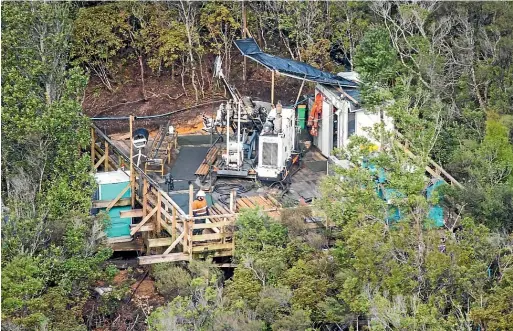  ??  ?? OceanaGold have discovered gold and silver after explorator­y drilling at Wharekirau­ponga, in the Coromandel Forest Park.