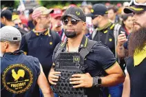  ?? NOAH BERGER/ASSOCIATED PRESS ?? Enrique Tarrio rallies in Portland, Ore., on Aug. 17, 2019. The former leader of the far-right Proud Boys extremist group and other members were charged Monday with seditious conspiracy.