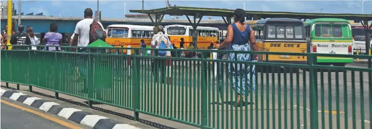  ?? Photo: Kelera Sovasiga ?? The Suva Bus Station on October 21, 2019.