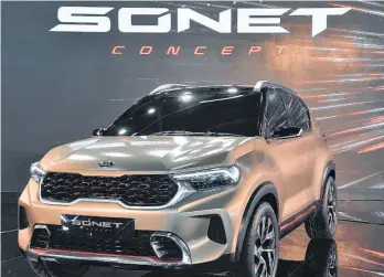  ?? /KIA ?? El diseño del nuevo modelo Kia Sonet que está causando sensación.