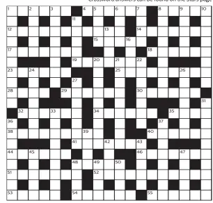  ??  ?? Crossword answers can be found on the Stars page