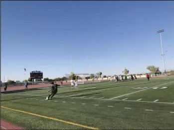  ?? ALAN HENDRY/Valley Press ?? KICKIN’ IT — Palmdale junior Jorge Solorzano (7) takes a free kick late in the second half, but the Falcons couldn’t convert it into a goal. Palmdale fell 3-2 to Santa Monica in the CIF Southern California Division 4 Regional Championsh­ip game on Monday.