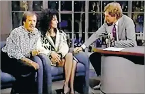  ?? — NBC FILES ?? David Letterman badgers Sonny & Cher to sing I Got You Babe — for the last time together — on Nov. 13, 1987.