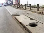  ?? / Bongani Mdakane ?? An uncovered manhole in the Kliptown area in Soweto.