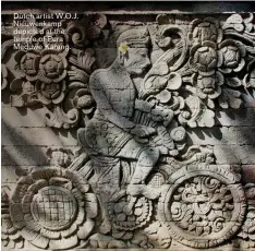  ??  ?? Dutch artist W.O. J. Nieuwenkam­p depicted at the temple of Pura Meduwe Karang.