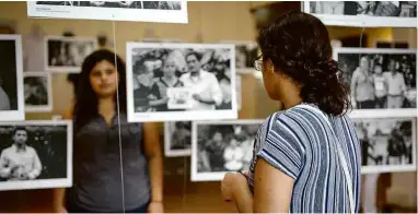  ?? Divulgação ?? Visitantes na exposição do Museu da Memória Contra a Impunidade