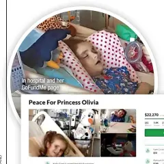  ?? ?? In hospital and her Gofundme page