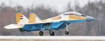  ??  ?? Taken by Dmitri Terekhov at Zhukovsky Air Base, Russia, the photo shows first Egyptian Air Force MiG-29/35