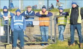  ?? ?? Helpers at the recent county semi-final, involving Kilshannig v Mitchelsto­wn. L-r Ned Dwane, Pa Walsh, Eddie O’Connor, Tony McCarthy, Johnny McCarthy and Peter Watson.