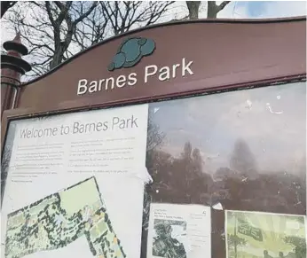  ??  ?? P lans are in place throughout the summer to try to combat anti-social behaviour in the Barnes Park area.