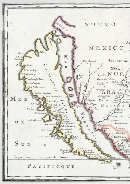  ??  ?? 5. LE NOUVEAU MEXIQUE ET LA FLORIDE
Le géographe Nicolas Sanson s’accroche à une « Floride française » (1679) perdue depuis un siècle.