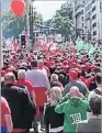  ?? ?? Bélgica. La marcha recorrió las principale­s calles de la ciudad.