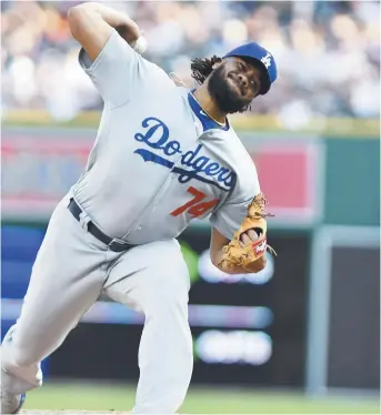  ??  ?? Kenley Jansen, des Dodgers de Los Angeles, est peut-être le meilleur releveur de tout le baseball majeur. - Associated Press