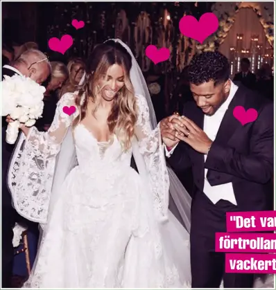  ??  ?? Såhär vansinnigt vacker var sångerskan Ciara, när hon gifte sig med sin pojkvän sedan ett och ett halvt år tillbaka, Russell Wilson, nyligen.