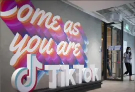  ?? Ore Huiying/The New York Times ?? The office for ByteDance, which owns TikTok, in Singapore on Jan. 26. According to a new study by Pew, Black and Hispanic teenagers between ages 13 and 17 spend far more time on most social media apps than their white peers.