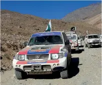  ?? APP ?? Participan­ts of the rally proceed from Chitral to Gilgit via Shandor pass. —