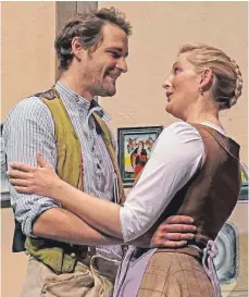  ?? FOTO: G. VOGEL ?? Kristina Helfrich und Max Held spielten in „Der Kartlbauer“.