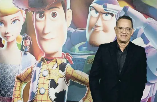  ?? ANA JIMÉNEZ ?? L’actor nord-americà Tom Hanks es va mostrar molt relaxat i divertit a la roda de premsa per presentar Toy story 4