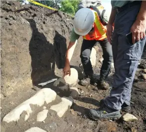  ?? MOPT PARA LN ?? El camino se encontró en las obras de construcci­ón de un conector entre Barreal de Heredia y la autopista General Cañas.