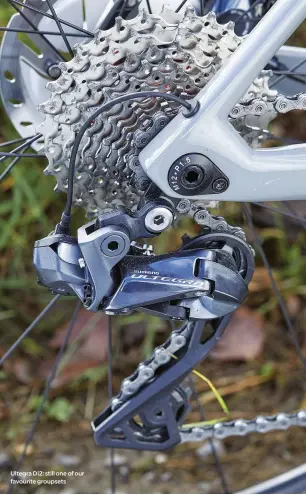  ??  ?? Ultegra Di2: still one of our favourite groupsets
An appealing spec with Shimano Ultegra Di2