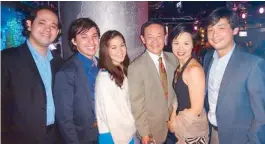  ??  ?? Joe Mari Chan and his talented family: Michael, Franco, Mara, Liza and Jo