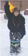  ?? KULAK FAMILY / THE CANADIAN PRESS ?? Isabella Kulak wore her ribbon skirt to school in Kamsack, Sask., about 270 kilometres east of Regina, and came home
disappoint­ed.
