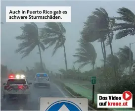  ??  ?? Auch in Puerto Rico gab es schwere Sturmschäd­en.
