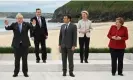  ?? Photograph: Leon Neal/Getty Images ?? Johnson joins Mario Draghi, Emmanuel Macron, Ursula von der Leyen and Angela Merkel at the G7 summit in Cornwall, 2021.