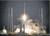  ?? THE ASSOCIATED PRESS ?? A United Launch Alliance Atlas V rocket carrying the Lucy spacecraft lifts off Saturday from Launch Complex 41 at Cape Canaveral Space Force Station in Cape Canaveral, Fla.