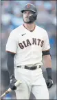  ?? NHAT V. MEYER – STAFF ?? Kris Bryant batted .262 with seven homers in 51 games with the Giants.