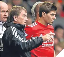  ??  ?? ■
King and heir? Kenny Dalglish and Steven Gerrard.