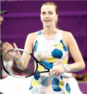 ??  ?? Petra Kvitova, 30 anni, attualment­e numero 12 del ranking WTA