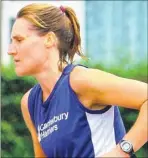  ??  ?? Sarah Maguire, of Canterbury Harriers, on her way to victory in the 5k race