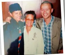  ??  ?? Heiron with his aunt Elizabeth Koopman and cousin Vincent. Elizabeth legally became his guardian after his mother, Wilma, died in 1994.