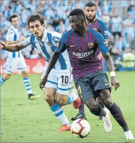  ?? FOTO: AP ?? Cosecha del 97 Oyarzabal y Dembele son de la misma quinta