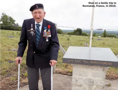  ??  ?? Stan on a family trip to Normandy, France, in 2019.