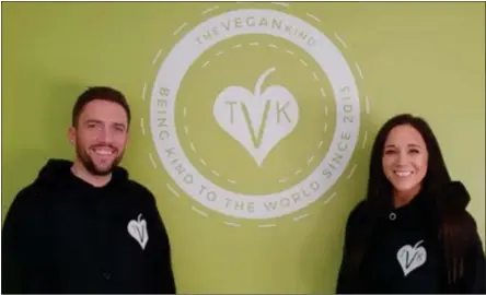  ??  ?? Scott and Karris McCulloch have founded a fast-growing vegan food delivery company