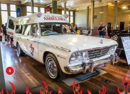  ??  ?? 4: The Ambulance Historical Society had this cool ’65 Studebaker Classic on display, one of five made for Gippsland Ambulance. After its retirement, it spent most of its life preserved in a museum in Brisbane