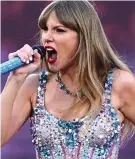  ?? ?? Big draw: Taylor Swift on stage