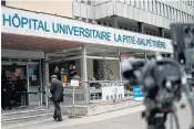  ??  ?? Sick: The Pitie-Salpetrier­e Hospital in Paris into which protesters briefly burst with some trying to enter an intensive care unit./AFP